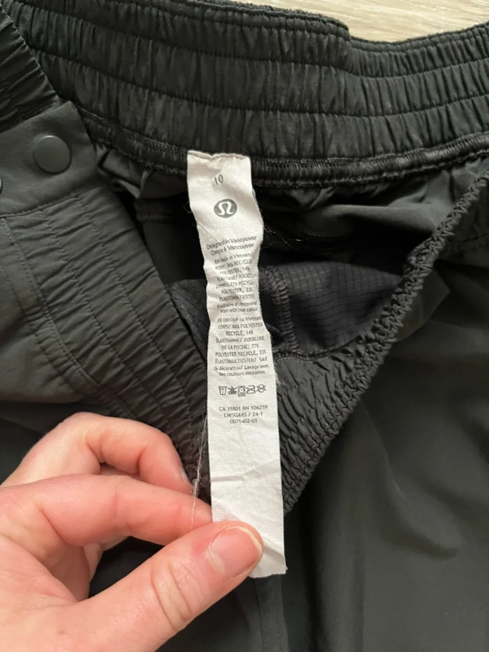 Lululemon Women’s Tear-Away Mid-Rise Track Pant Graphite Grey - Size 10 - Picture 4 of 7